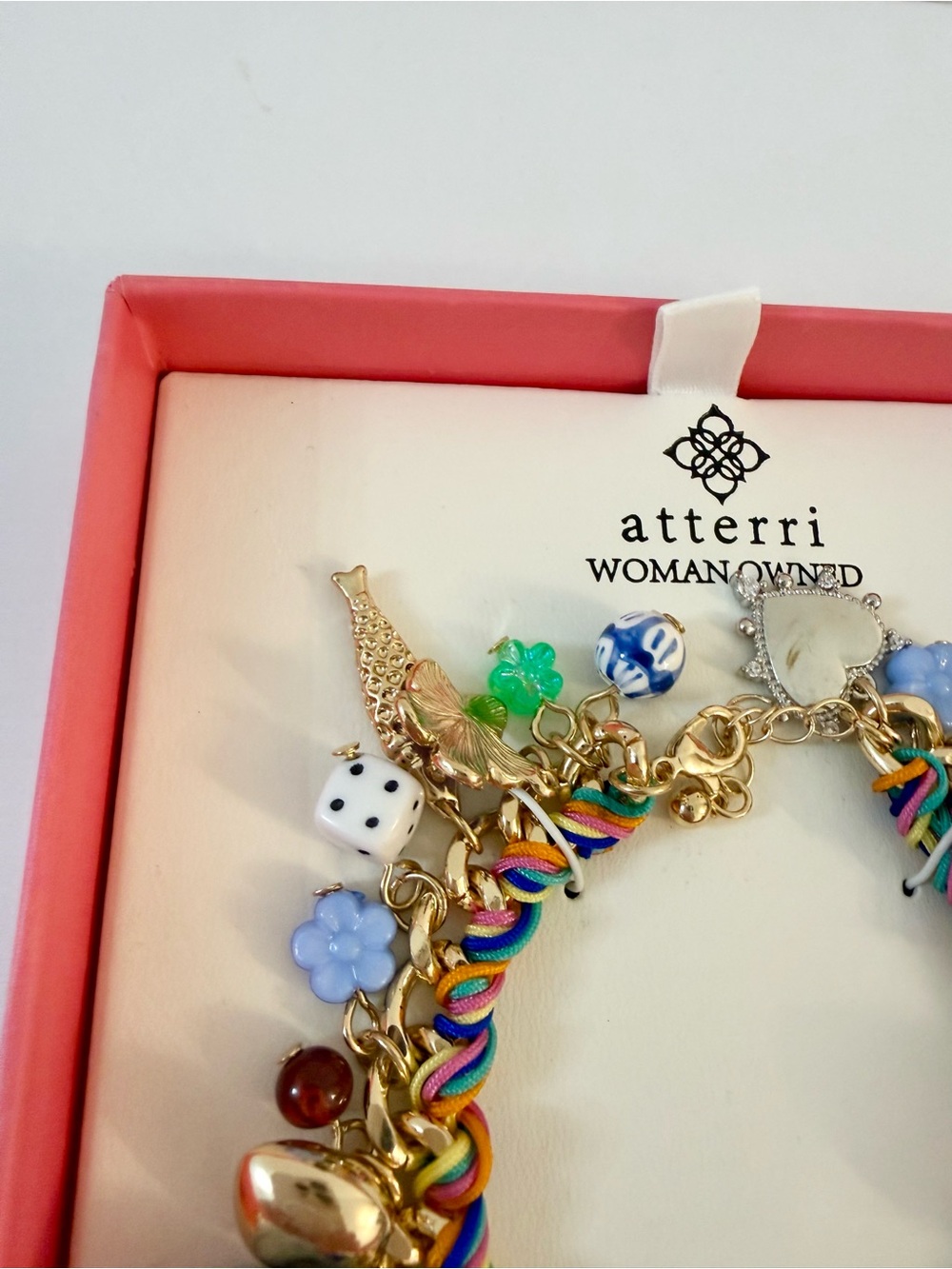 Atterri Trending Ceramic & Cubic Zirconia Charm Bracelet NIB - Picture 4 of 4